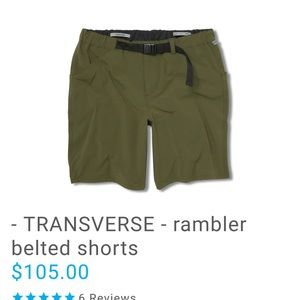 Swrve transverse belted rambler shorts